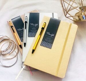 CUADERNO A5 METALIZADO CON BOLIGRAFO A JUEGO