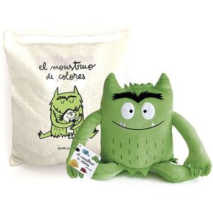 MONSTRUO DE COLORES VERDE CALMA PELUCHE 35CM