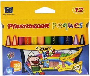 CERAS PLASTIDECOR PEQUES ESTUCHE 12 UDS.