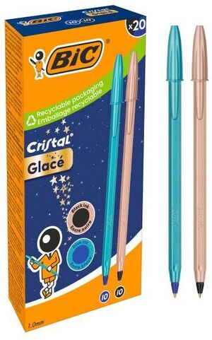 BOLÍGRAFO BIC CRISTAL GLACE COLORES METÁLICOS SURTIDOS