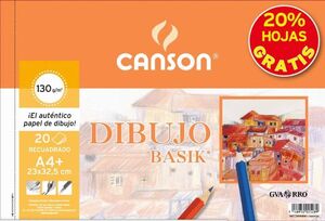 BLOC DIBUJO A4+ 130 GRS C/REC MICROPERFORADO 20% GRATIS