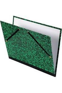 CARPETA DIBUJO CARTON CON GOMAS 32X45CM MARMOL VERDE