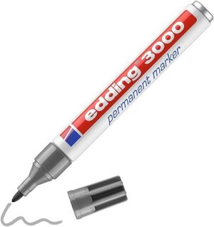 ROTULADOR EDDING 3000 GRIS MARCADOR PERMANENTE