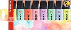 ESTUCHE 8 MARCADORES FLUORESCENTES STABILO BOSS 70 PASTEL