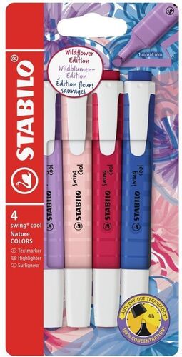 ESTUCHE 4 MARCADORES SWING COOL NATURECOLORS WILDFLOWER EDI