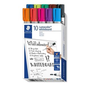 ROTULADOR LUMOCOLOR WHITEBOARD MARKER 351 10 COLORES SURTID
