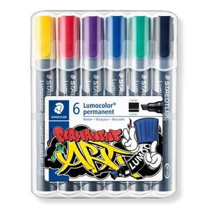 ROTULADOR LUMOCOLOR PERMANENTE 350 6 COLORES SURTIDOS