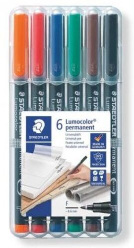 ESTUCHE 6 ROTULADORES LUMOCOLOR 318 PUNTA F COLORES SURTID.