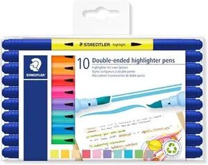 ESTUCHE 10 MARCADORES FLUORESCENTES 3620 DOBLE PUNTA