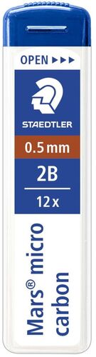 TUBO MINAS 0,5MM 2B MARS MICRO CARBON STAEDTLER