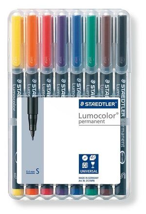 ROTULADOR LUMOCOLOR 313 WP8 SUPERFINO B/8 SURTIDOS