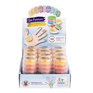 SET TAMPON DE TINTA PARA DEDOS 6 COLORES