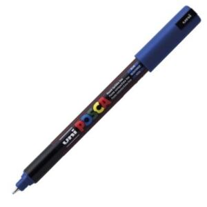 MARCADOR UNI-POSCA PC1MR COLOR AZUL PUNTA 0,7MM