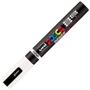 MARCADOR UNI-POSCA BRUSH PUNTA 1-4MM PC-5BR COLOR BLANCO