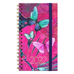 AGENDA ANUAL 2022 BUTTERFLY CHEQUERA A7 ESPIRAL SV