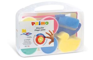 MALETIN PINTURA DEDOS 100 ML 4 COLORES CON ACCESORIOS