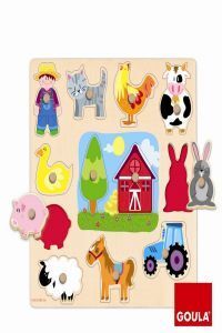  PUZZLE SILUETAS GRANJA.(12 PZAS) GOULA