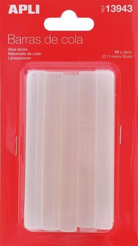 BARRA SILICONA 10 CM X 11 MM BLISTER 10 UNIDADES