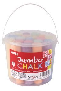 BOTE 20 TIZAS JUMBO COLORES SURTIDOS REDONDAS APLI
