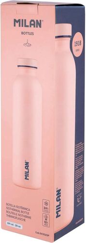 BOTELLA ISOTERMICA 591ML MILAN 1918 26,2X6,85CM ROSA