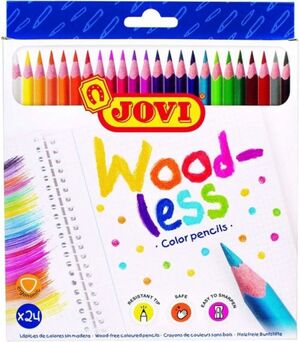 ESTUCHE 24 LAPICES DE COLORES JOVI WOODLESS SURTIDOS