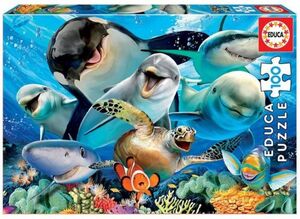 SELFIE BAJO EL AGUA PUZZLE 100 PIEZAS
