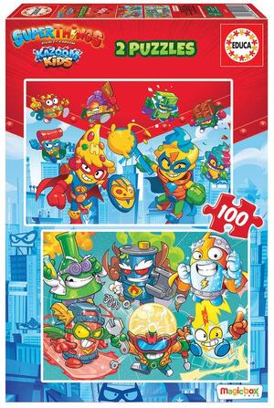 PUZZLE EDUCA 2X100 PIEZAS SUPERTHINGS