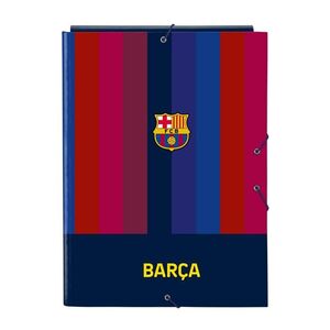 CARPETA CARTON FOLIO GOMAS SOLAPAS F.C. BARCELONA 1ª EQUIP.