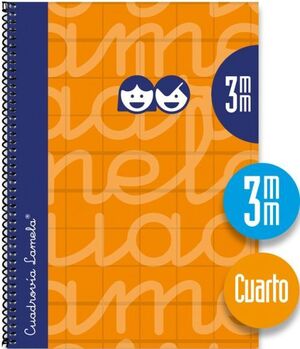 LAMELA BLOCK TAPA FORRADA 4º 80H CUADROVÍA 3 MM NARANJA
