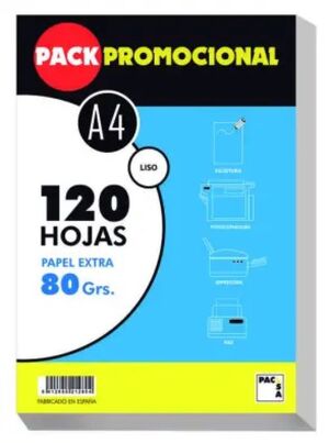PAQUETE A4 120H 80G LISO PACSA