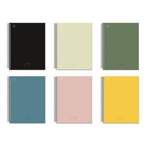 CUADERNO A5+ FORRADO CARTON 80H 100G LISO GALGO AMARILLO