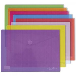 CARPETA SOBRE Fº+ CIERRE VELCRO SURTIDAS PP MULTILINE
