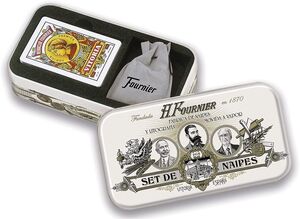 SET DE NAIPES JUEGO MUS H. FOURNIER EDICIÓN REGALO FIBRA DE MARFIL