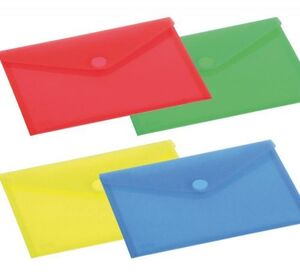 CARPETA SOBRE A5 CIERRE VELCRO PP ROJO (180X250)