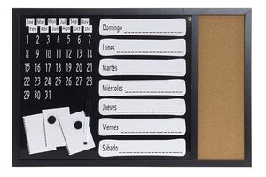 CALENDARIO SEMANAL NEGRO 60X1X40