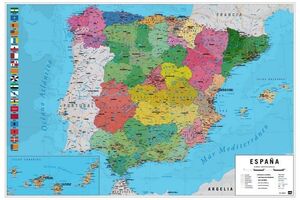 MAPA ERIK MURAL 61X91,5 CM FÍSICO/POLÍTICO ESPAÑA