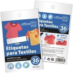 BLISTER 36 ETIQUETAS TEXTILES 4,5X1,2 CM.