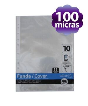FUNDAS A4 MULTITALADRO EXTRA GRUESA BOLSA 10U