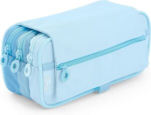 PORTATODO TRIPLE CON SOLAPA BLUSH COLOR AZUL CLARO