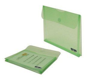 SOBRE VELCRO CON FUELLE 3CMS VERDE 10U