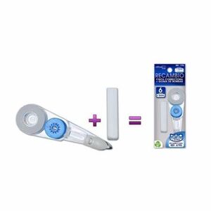RECAMBIO CORRECTOR DUO CON GOMA DISPLAY 24 UNIDADES
