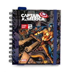 AGENDA ESCOLAR 2023/2024 DIA PAGINA MARVEL CAPITAN AMERICA