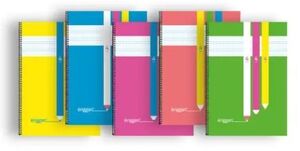 CUADERNO ESPIRAL Fº 80H 90G 4MM CUADROVIA POLIPROPÍLENO COLORES SURTIDOS ERIGGAN