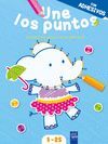 UNE LOS PUNTOS CON ADHESIVOS. AZUL