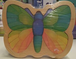 PUZZLE MADERA MARIPOSA 4 PIEZAS