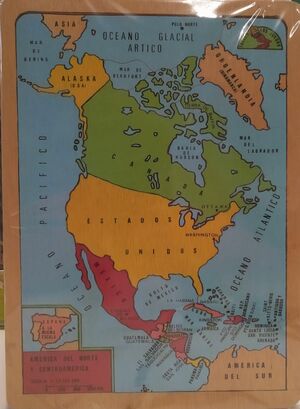 PUZZLE MADERA AMÉRICA DEL NORTE Y CENTROAMÉRICA